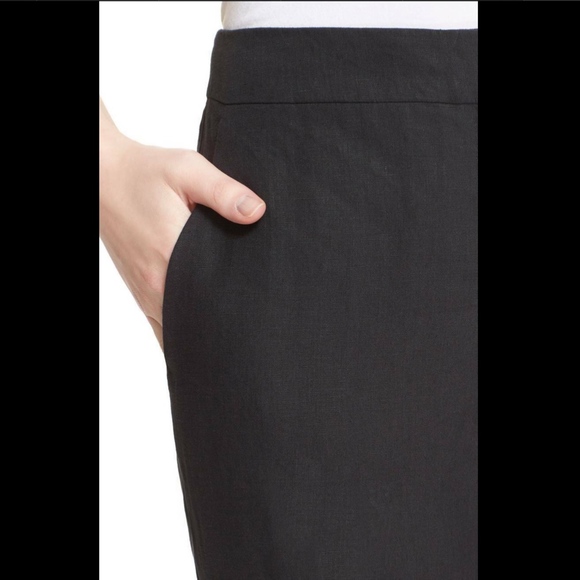 NWT $495 Max Mara Agami‎ Wide Leg Linen Pant in Black [SZ 16 ] - Picture 2 of 8